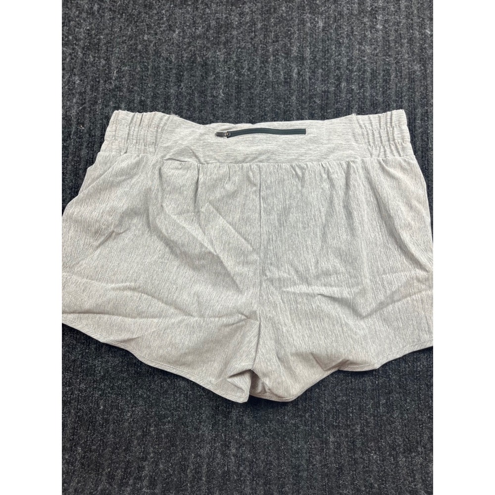 Womens Heather Gray 2-in-1 Running Shorts Athletic Gym Training Shorts - Picture 3 of 6